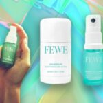 Pictures of FEWE products on a colourful background