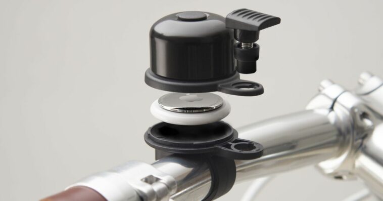 This clever bicycle bell hides an Apple AirTag