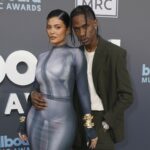 LAS VEGAS, NEVADA - MAY 15: Kylie Jenner and Travis Scott attend the 2022 Billboard Music Awards at MGM Grand Garden Arena on May 15, 2022 in Las Vegas, Nevada. (Photo by Frazer Harrison/Getty Images)