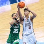 UP's Carl Tamayo against La Salle's Michael Phillips.