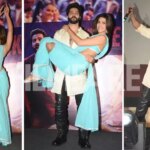 Varun Dhawan and Kriti Sanon groove with fans at Bhediya's song release