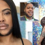 Pictures of LaRae Perkins proudly showing off her facial hair