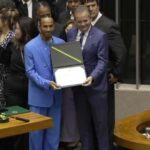 Seven-time world champion Lewis Hamilton was awarded an honorary citizenship of Brazil in Brasilia.