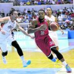 Justin Brownlee always gives it his all during national team practices. —PBA IMAGES