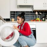 Woman doing laundry