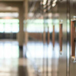 student lockers in a school hallway