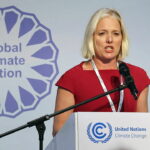 The chair of the United Nations Secretary-General's High-level Expert Group on Net-Zero Commitments, Catherine McKenna, delivers a speech during a UN expert panel at the COP27 climate conference at the Sharm el-Sheikh International Convention Centre, in Egypt's Red Sea resort city of the same name, on November 8, 2022. (Photo by JOSEPH EID / AFP) (Photo by JOSEPH EID/AFP via Getty Images)