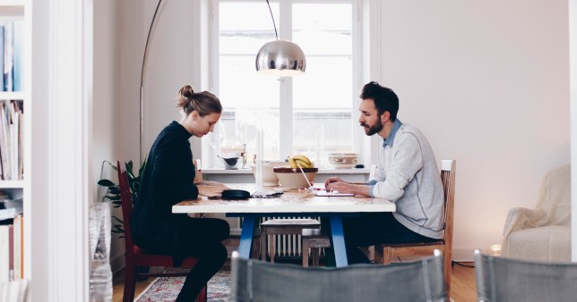 couple working from home