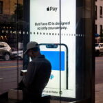 2JJE259 An advertisement on a bus shelter in Chelsea in New York on Thursday, July 14, 2022 informs passer-by and commuters of the privacy and security afforded by using Apple devices. (© Richard B. Levine)