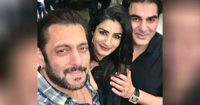 Raveena Tandon shares inside pictures from a celebration with Salman Khan and Arbaaz Khan