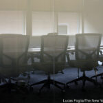 An empty conference room inside the People.ai offices in San Francisco, on Dec. 15, 2020. Away from offices like those of the artificial intelligence platform People.ai, workers are relearning what "counter space" means. (Lucas Foglia/The New York Times)Credit: New York Times / Redux / eyevineFor further information please contact eyevinetel: +44 (0) 20 8709 8709e-mail: info@eyevine.comwww.eyevine.com