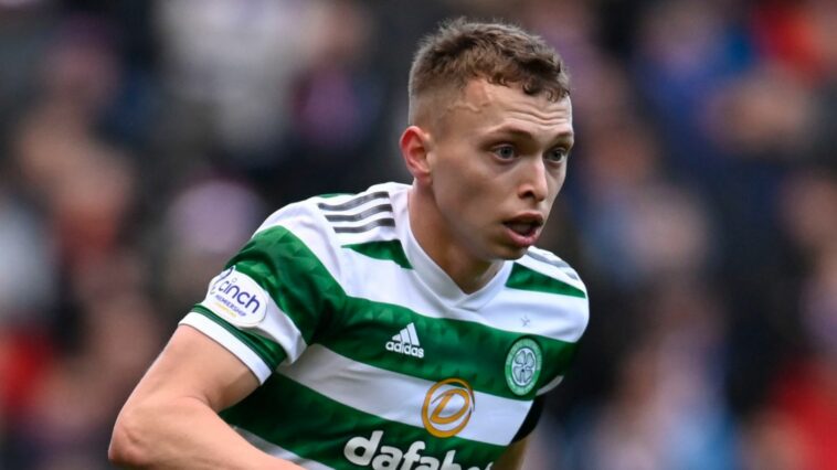 GLASGOW, SCOTLAND - JANUARY 02: Alistair Johnston in action for Celtic during a cinch Premiership match between Rangers and Celtic at Ibrox Stadium, on January 02, 2023, in Glasgow, Scotland.  (Photo by Rob Casey / SNS Group)