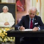 Biden visits Vatican embassy to honor Benedict XVI