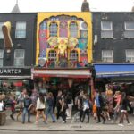 London, UK. 03rd June, 2022. Londoners and tourists took to the streets of Camden Town in north London to enjoy the warm weather on the Jubilee Bank Holiday. Camden is famed for the lock on Regents canal but also for its market where a wide variety of vin