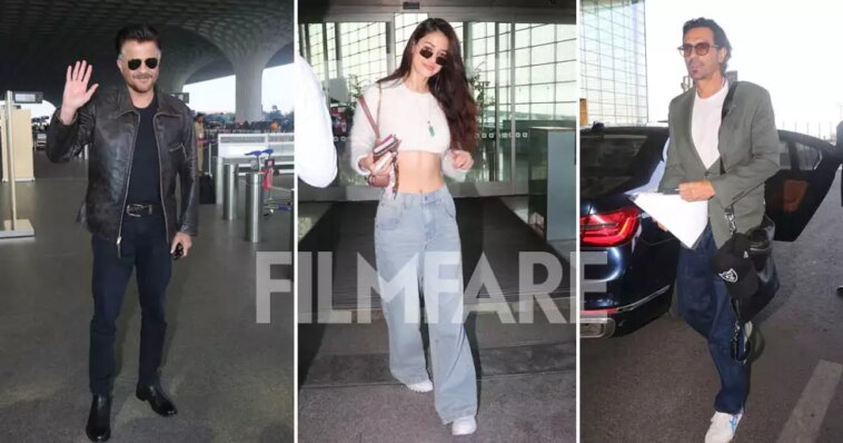 Disha Patani, Anil Kapoor, and Arjun Rampal clicked at the airport