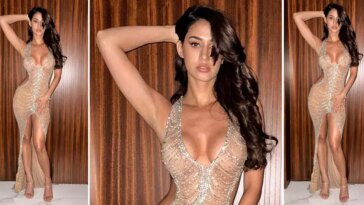 Disha Patani stuns in a shimmery bodycon cut-out gown. See pics: