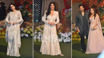 Katrina Kaif, Sara Ali Khan, Varun-Natasha arrive at Radhika Merchant, Anant Ambani's engagement