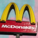 Mcdonald's logo on background