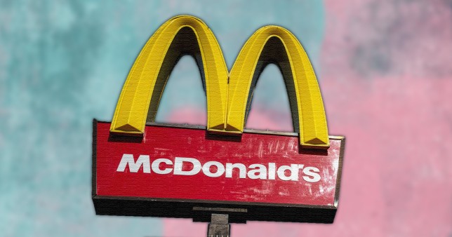 Mcdonald's logo on background