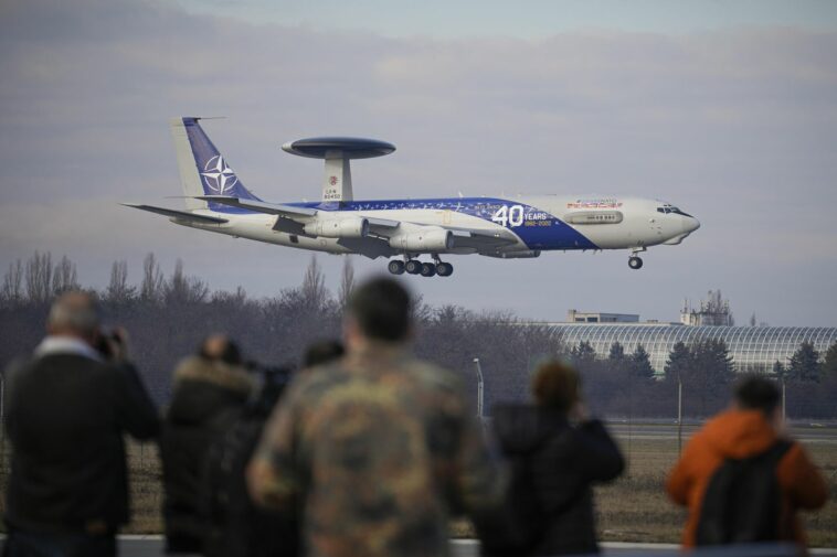 NATO surveillance planes temporarily deployed to Romania to monitor Russian military near borders