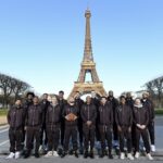 Chicago Bulls visit the Eiffel Tower in Paris ahead of the NBA games.