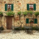 Restaurant tables in Italy