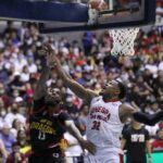 Bay Area Dragons' Myles Powell against Barangay Ginebra Gin Kings' Justin Brownlee in Game 6 of the PBA Commissioner's Cup Finals. –PBA IMAGES