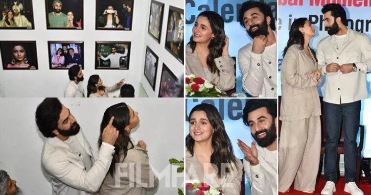 Ranbir Kapoor and Alia Bhatt react to a photo wall full of their memories. See pics: