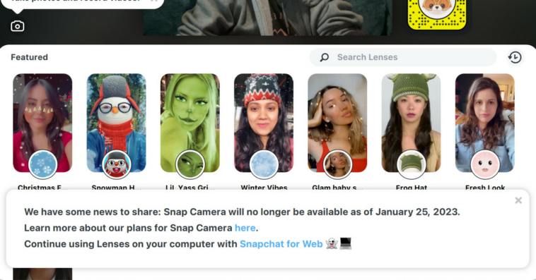 Snap’s shutting down the app that put cool filters on your Zoom calls