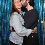 NEW YORK, NEW YORK - JUNE 02: Domino Kirke and Penn Badgley attend Stitcher's