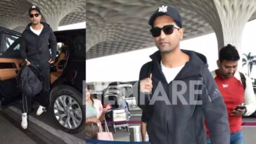 Pics: Vicky Kaushal gets clicked in an all-black athleisure outfit at the airport