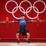 FILE PHOTO: Tokyo 2020 Olympics - Weightlifting - Men's 61kg - Group A - Tokyo International Forum, Tokyo, Japan - July 25, 2021. Igor Son of Kazakhstan in action.