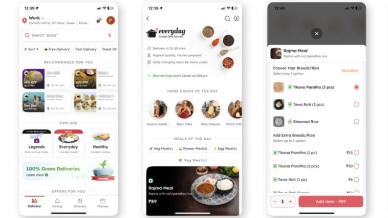 Zomato Everyday to Offer Home-Made Food Delivery Starting at Rs. 89