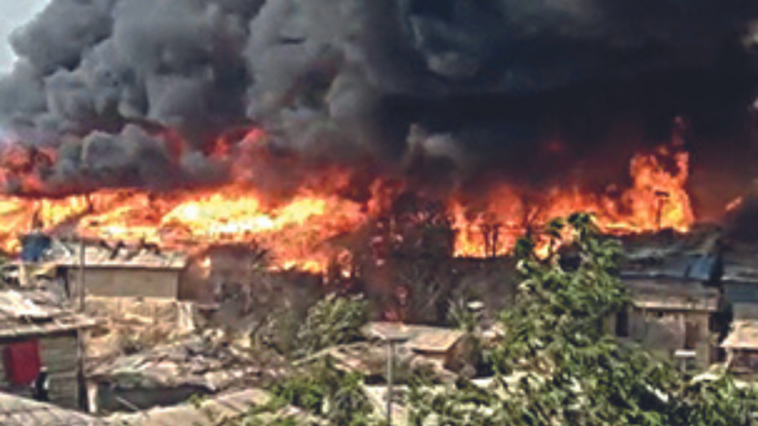 Big fire erupts at Rohingya camp in B'desh, 12,000 people homeless