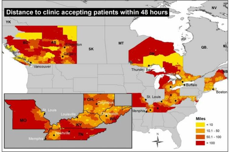 Comparison with Canada highlights poor access to US methadone treatment