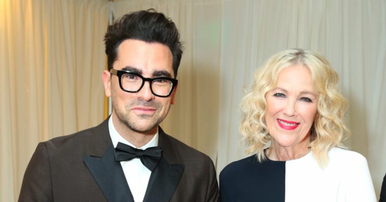 Dan Levy and Catherine O'Hara Have a Mini-"Schitt's Creek" Reunion at Paris Fashion Week