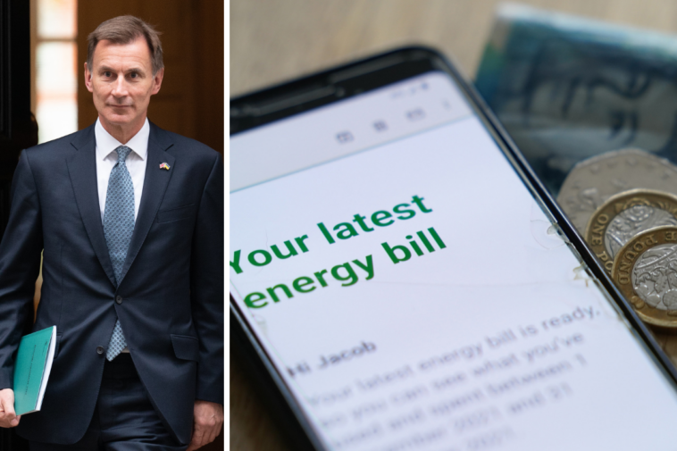 Support for energy bills extended, Chancellor Jeremy Hunt reveals