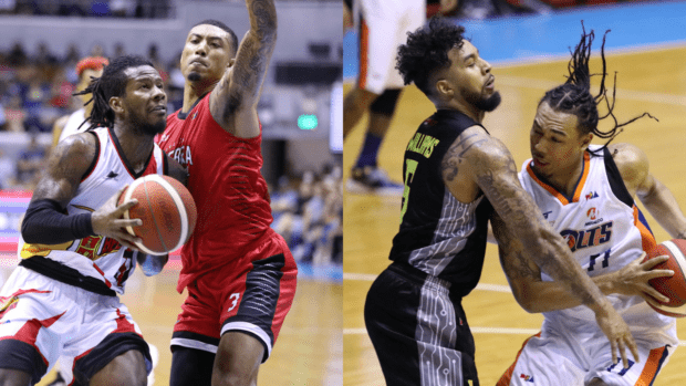 San Miguel, Ginebra, Meralco and TNT begin their 2023 PBA Governors' Cup semifinals series on Friday. –PBA IMAGES FILES