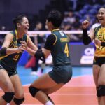 FEU Lady Tamaraws celebrate a point against Ateneo Blue Eagles in the UAAP Season 85 women's basketball. –UAAP PhOTO