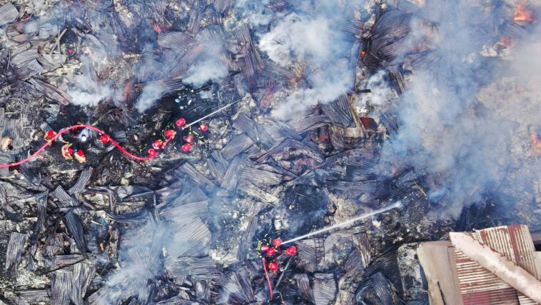 Bangladesh Fire: Hundreds of Firefighters Tackle Blaze in Huge Dhaka Clothing Market