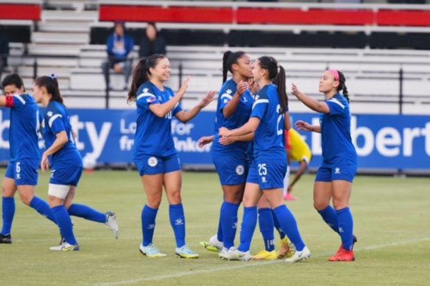 Filipinas celebrate dominant win in friendly over Papua New Guinea. –CONTRIBUTED PHOTO