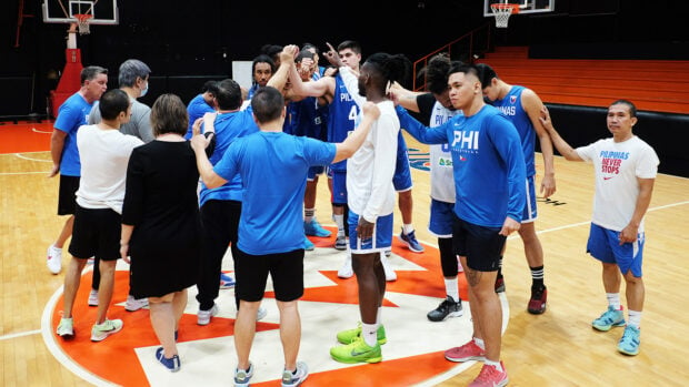 Gilas reconvenes after the PBA Finals on Wednesday, April 26, at Meralco Gym in Pasig City. | Denison Rey A. Dalupang/PDI