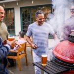 Friends BBQing together