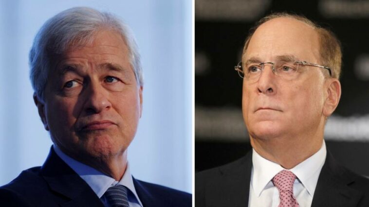 JPMorgan’s Dimon and BlackRock’s Fink warn of ‘higher for longer’ rates