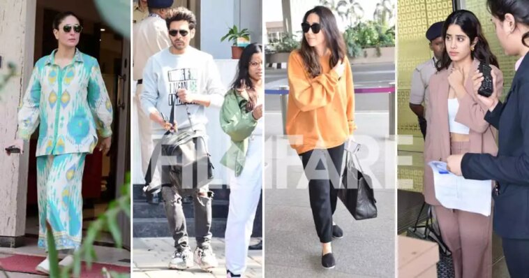 Kareena Kapoor Khan, Janhvi Kapoor, Kartik Aaryan and others get clicked in the city