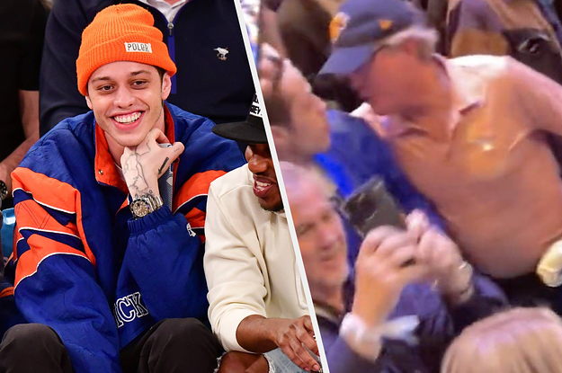 Pete Davidson Was Caught On Camera Pushing A Knicks Fan, But I Think It Was Totally Justified