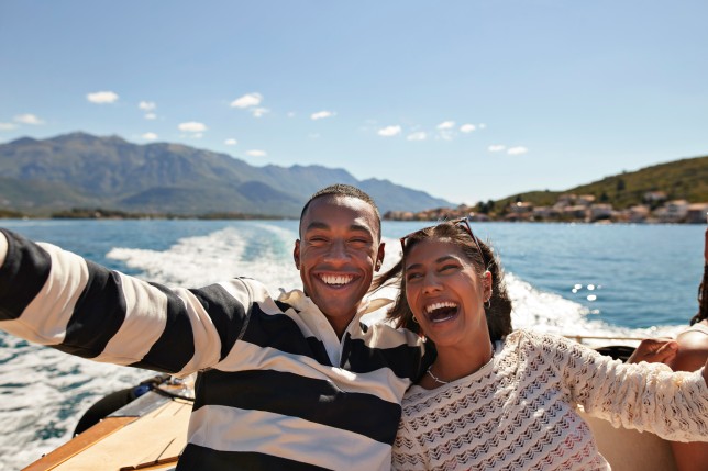 couple on a boat trip