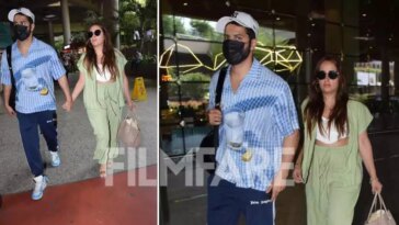 Varun Dhawan looks stylish in a casual outfit as he gets clicked at the airport with Natasha Dalal