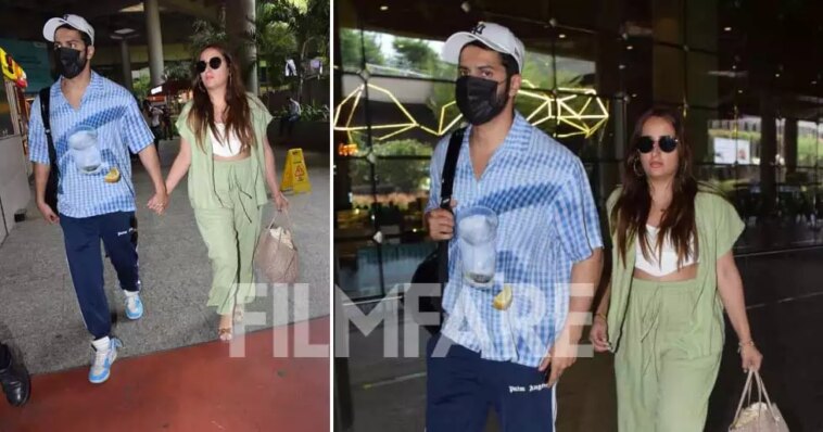 Varun Dhawan looks stylish in a casual outfit as he gets clicked at the airport with Natasha Dalal