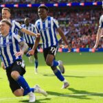 Josh Windass (left) wheels away to celebrate his dramatic winner for Sheffield Wednesday against Barnsley